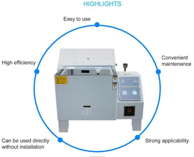 Camera standard di corrosione dello spruzzo di sale dell'attrezzatura di laboratorio della camera di prova di spruzzo del sale ASTM