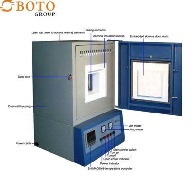 High temperature laboratory material testing electric muffle vacuum furnace