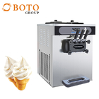 Food Machinery 3 Flavors Soft Ice Cream Machine With Dual Control Systems