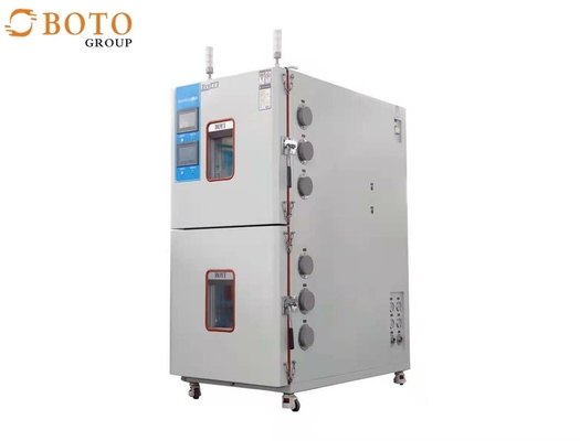 Camera di prova fredda dello shock termico della batteria della macchina di prova di urto di calore di temperatura di 2 zone